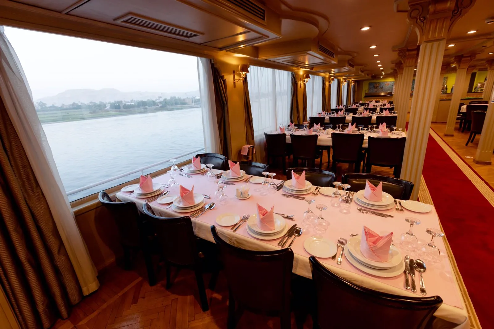 Restaurant aboard the MS King Tut I Nile Cruise Nile cruise